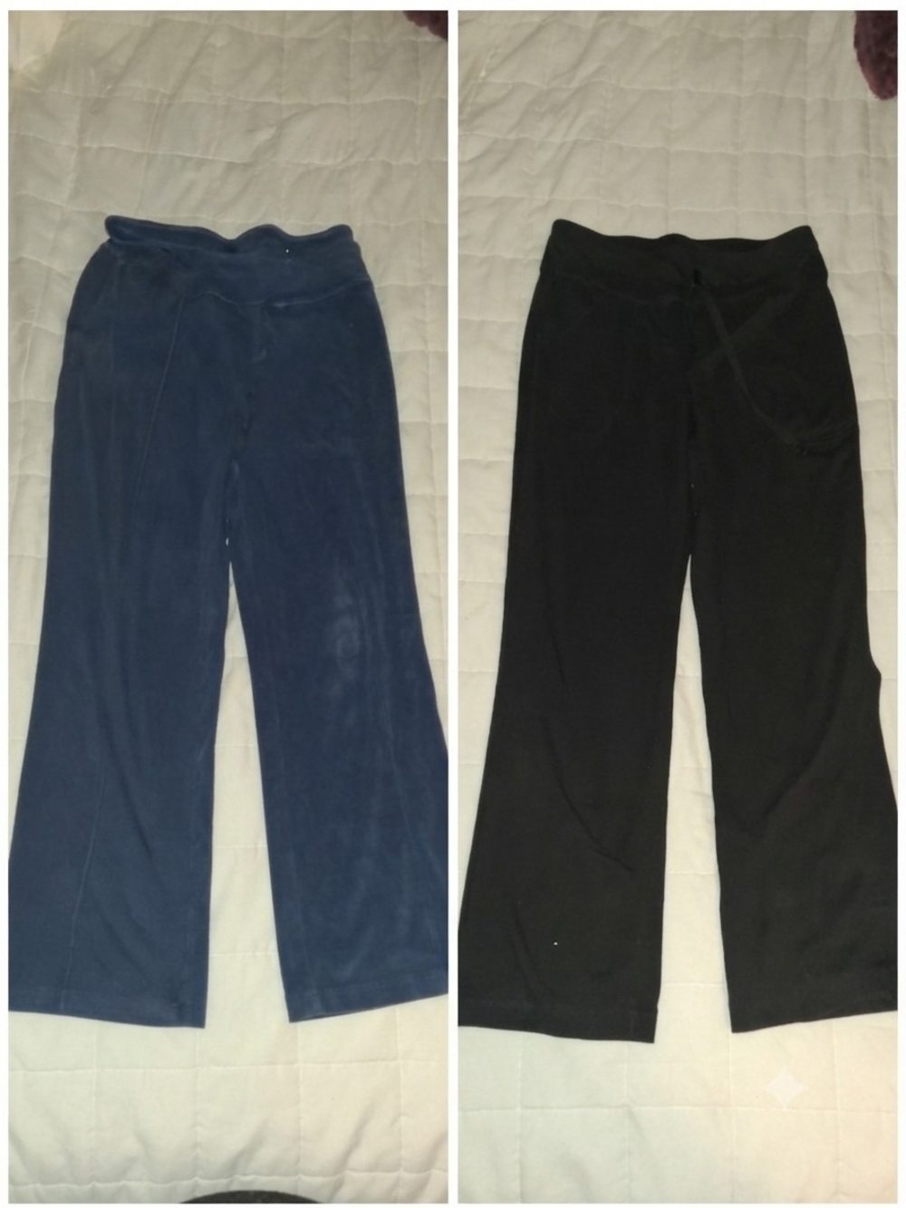 Kids Wide-Leg Lounge Pants - Black and Navy